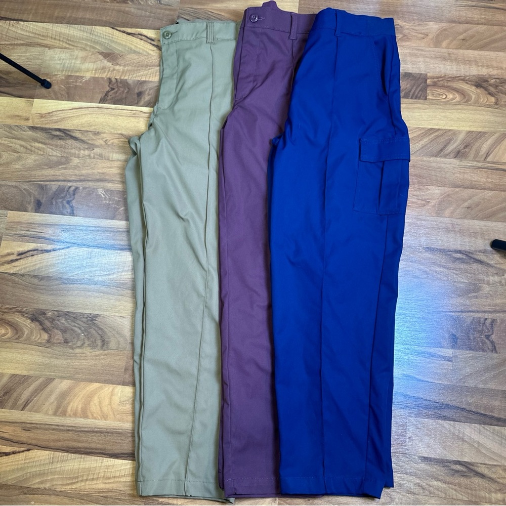 Lot Of 3 Lee Women's Flex to Go Cargo Pants Tan Wine & Navy Size 18 - Picture 5 of 8